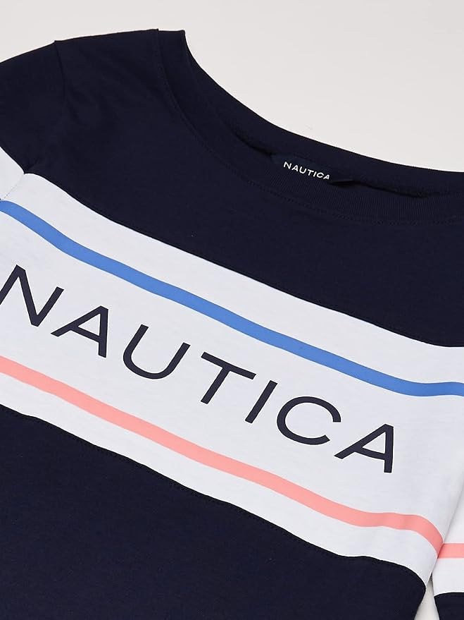 Nautica vestido azul manga larga - Talla 4T