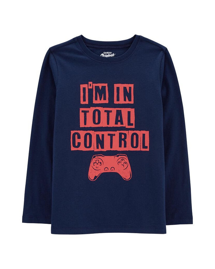 Oshkosh sueter azul manga larga control - Talla 4T 5T