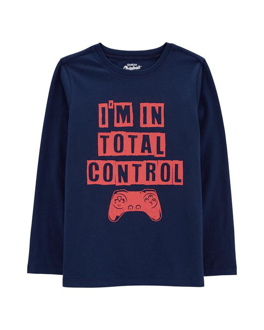 Oshkosh sueter azul manga larga control - Talla 4T 5T