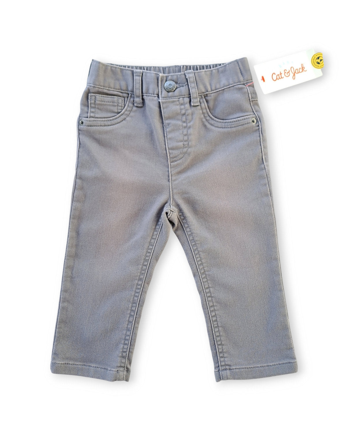 Cat & Jack jean gris plomo - Talla 12 meses