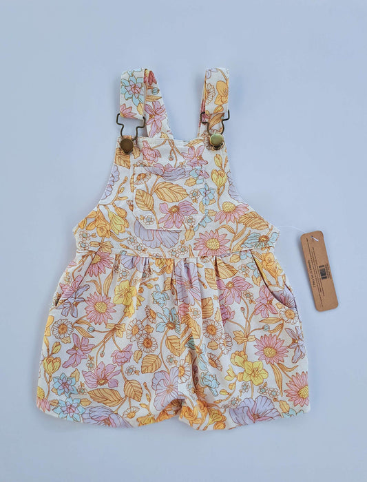 Bonnie & Harlo overall corto floreado - Talla 12a18 meses