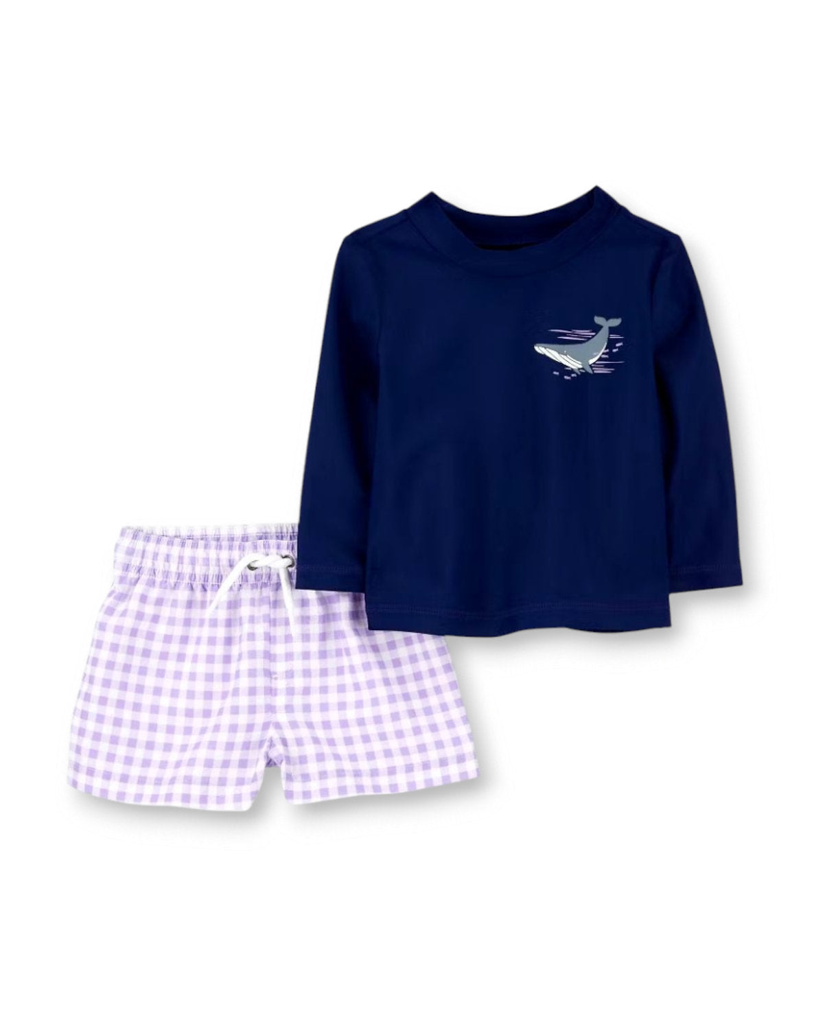 Carter's traje de baño 2 piezas manga larga ballena - Talla 12m 2T