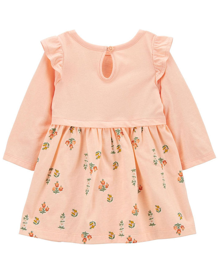 Carters vestido capas rosa flores  - Talla 6m 9m