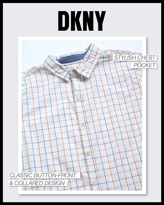 DKNY conjunto pantalon marron camisa manga larga - Talla 24 meses