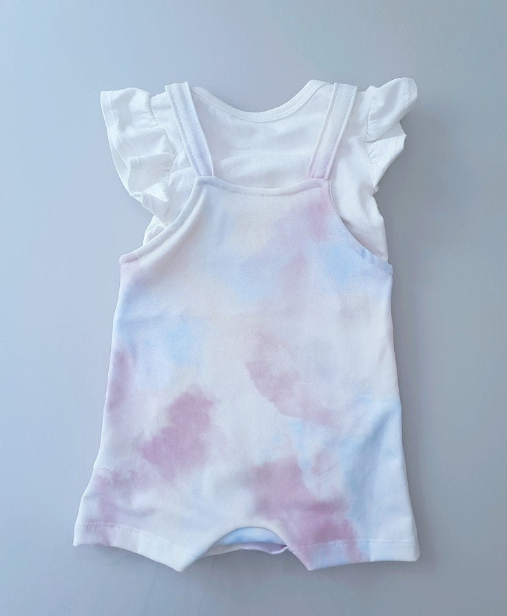 Infanti overall multicolor mameluco blanco - Talla 3a6m 6a9m