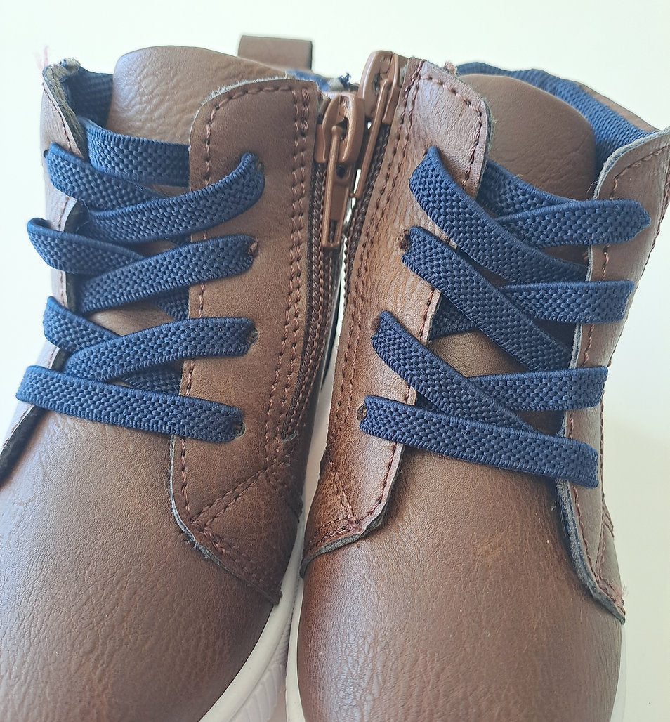 Stepping Stones calzado marron alto - Talla 4 (9a12 meses)