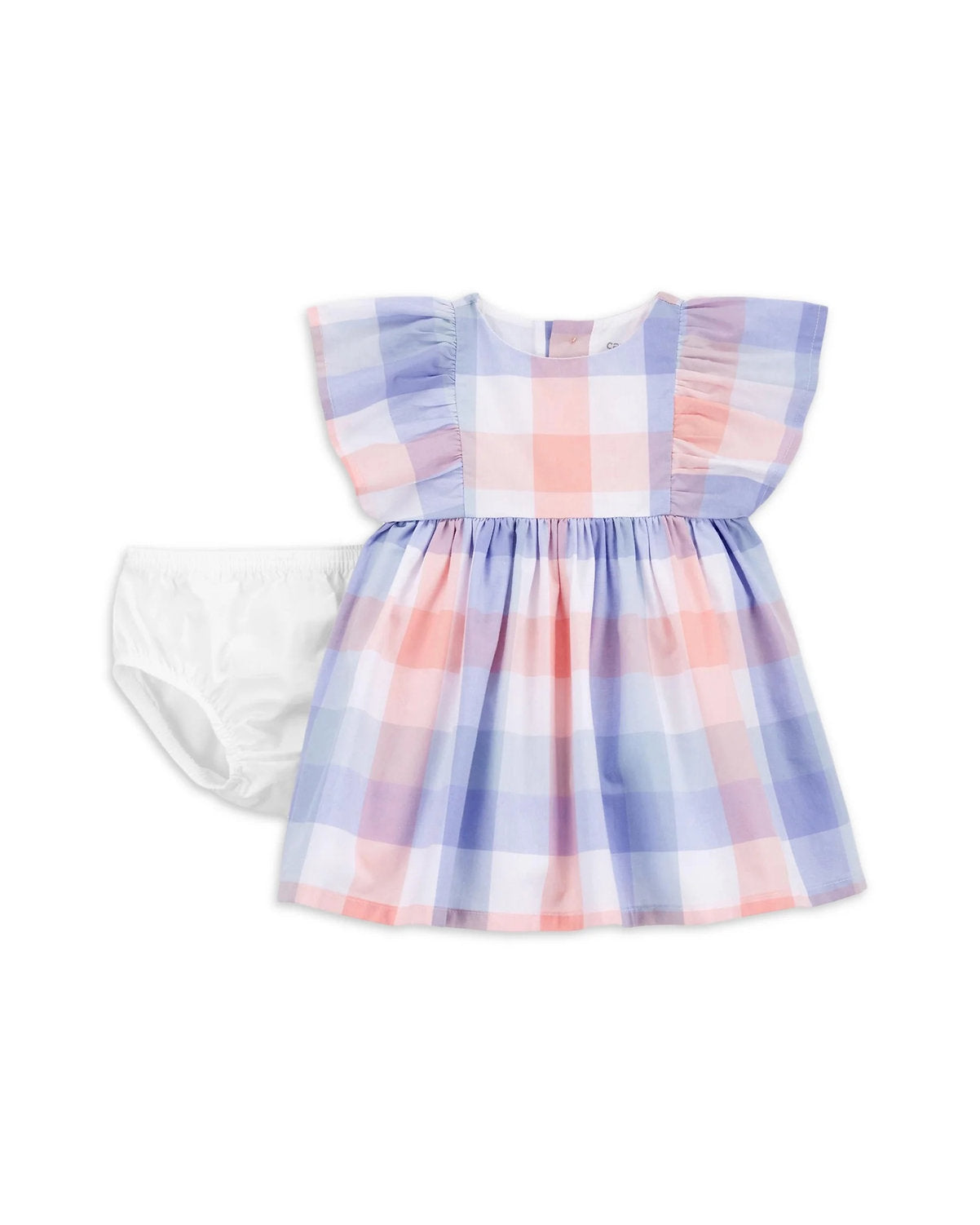 Carter's vestido cuadros con calzón - Talla 12 meses