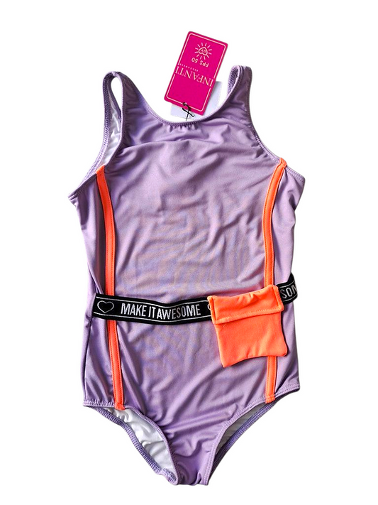 Infanti traje de baño entero lila - Talla 12