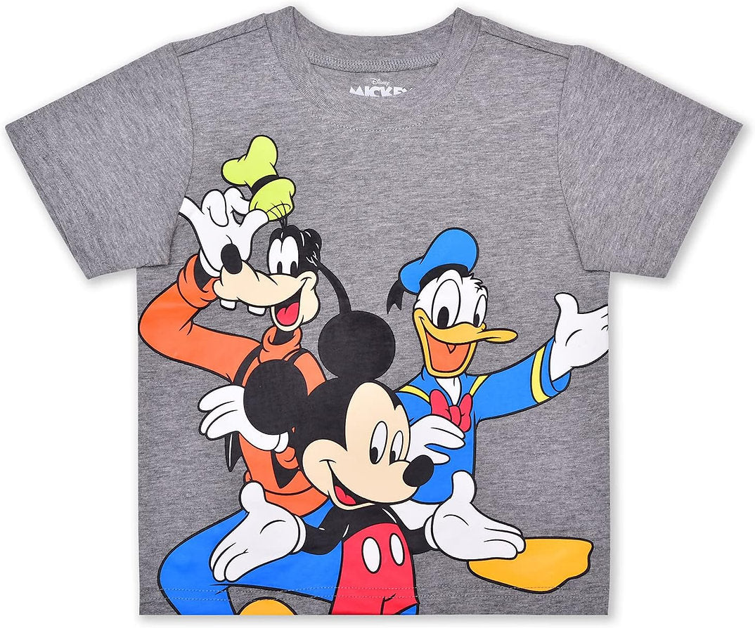 Mickey y amigos pijama pantalon azul camiseta gris - Talla 3T