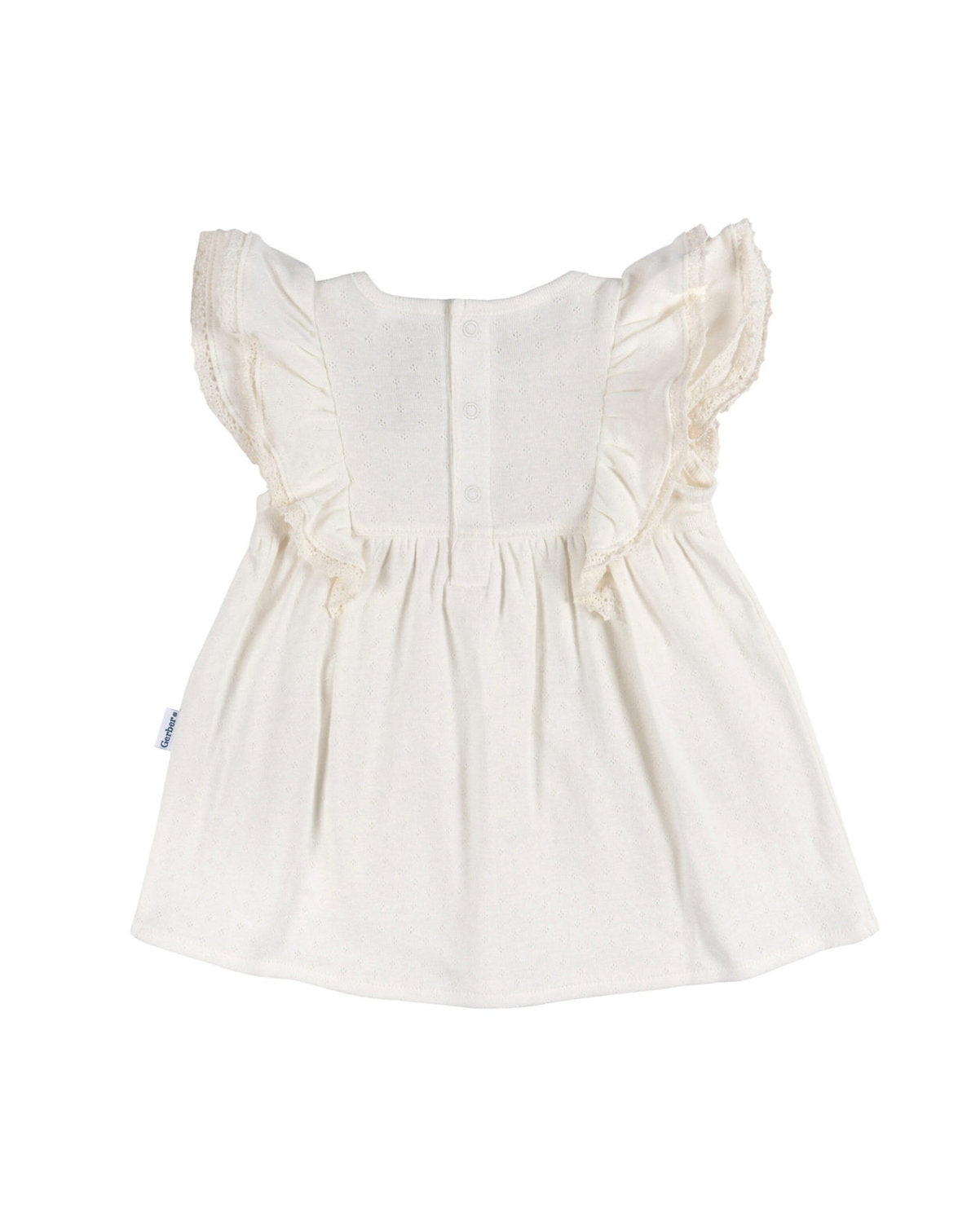 Gerber vestido blanco hueso con calzón - Talla 18 meses