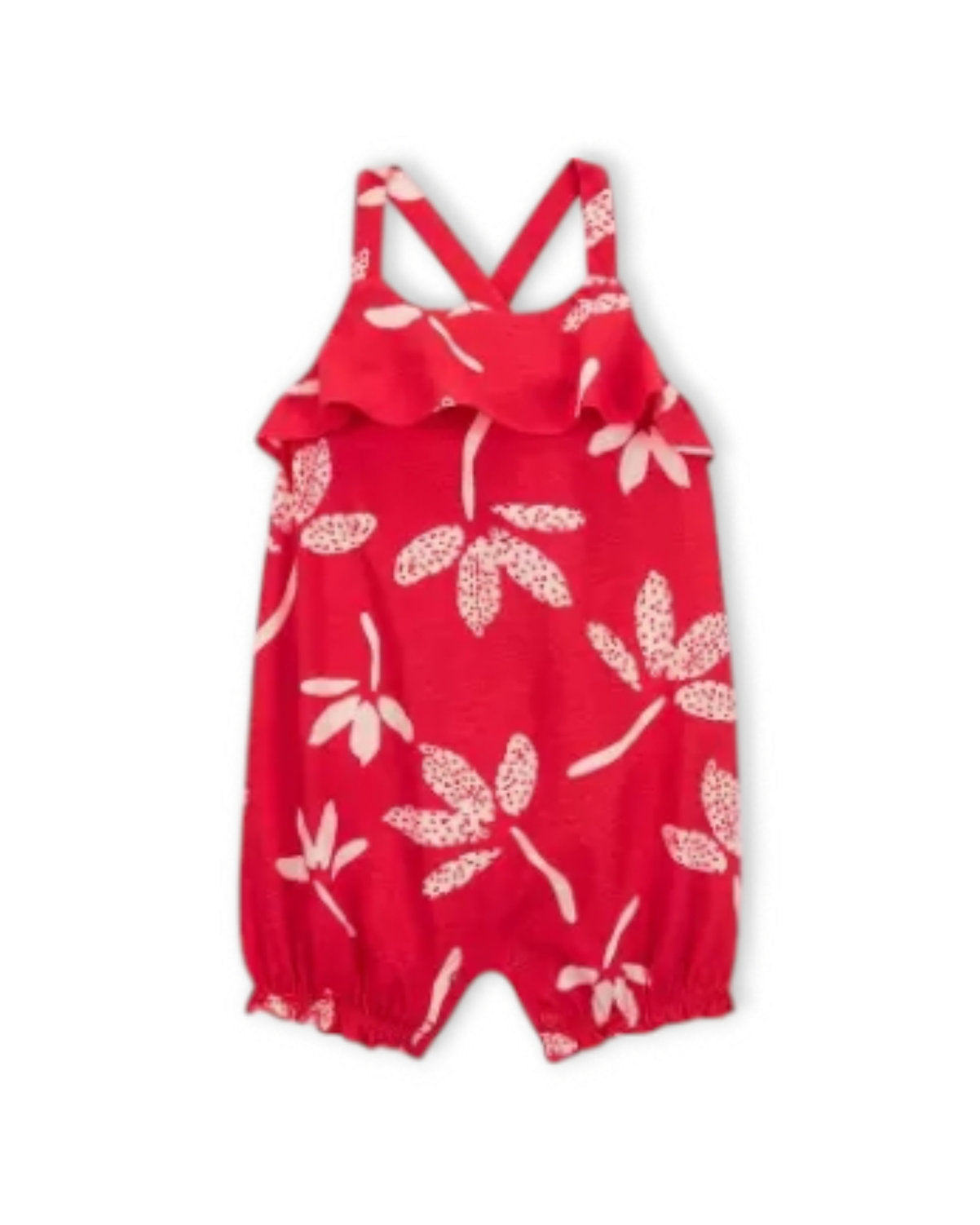 Carter's romper rojo flores - Talla 6m