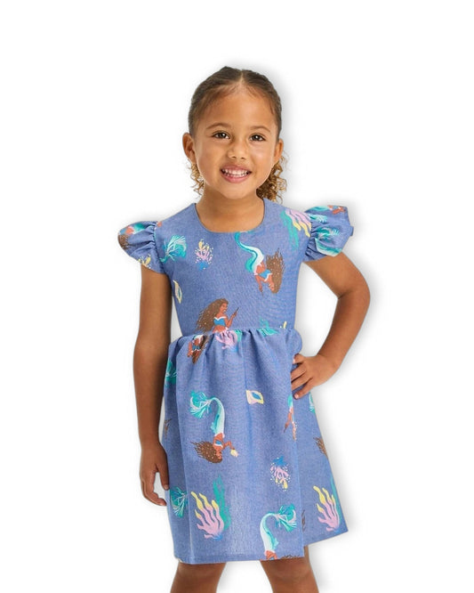 Disney vestido azul sirenita - Talla 12 meses