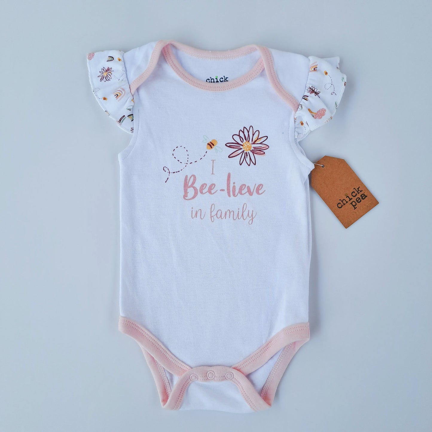 Chick Pea set 3 mamelucos Bee-lieve - Talla 3a6 meses