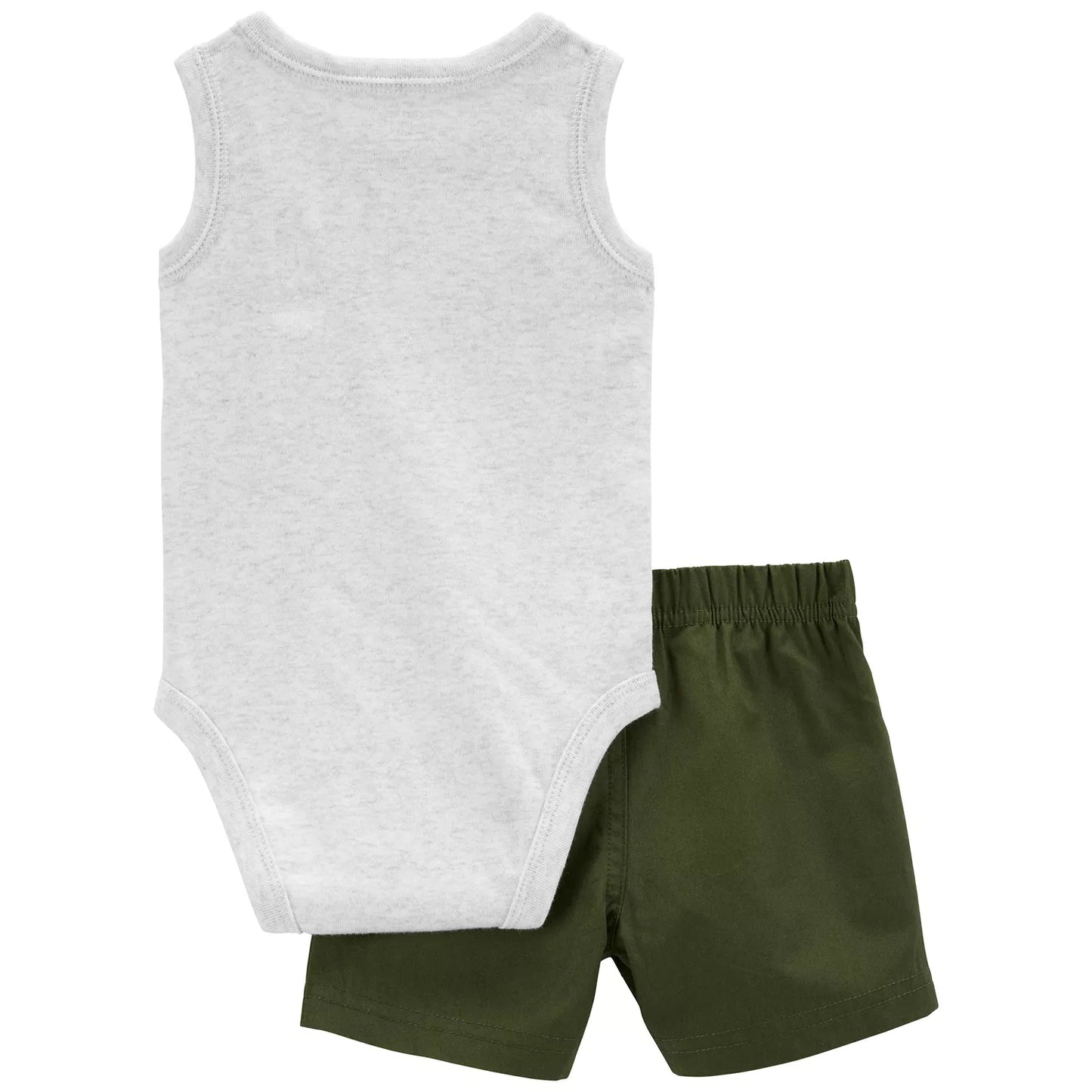 Carter's Set 3 piezas bermuda, camisa y mameluco - Talla 12m