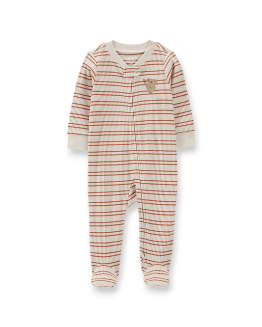 Carter's pijama pie cerrado doble zipper koala rayas - Talla 9 meses