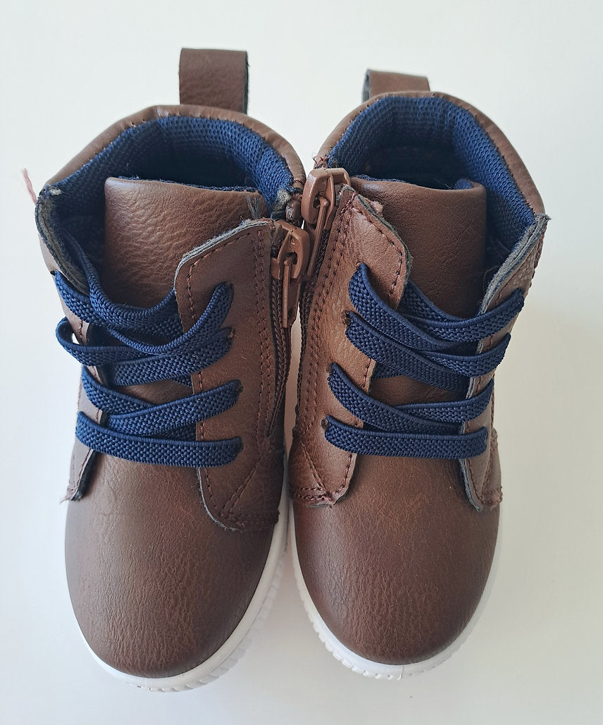 Stepping Stones calzado marron alto - Talla 4 (9a12 meses)