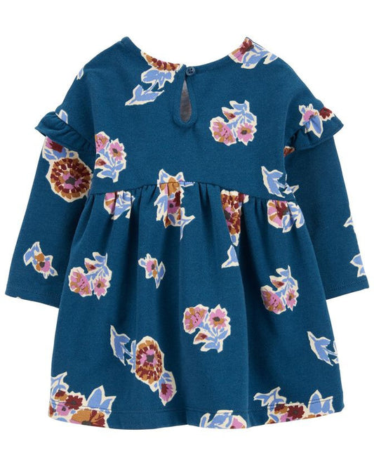 Carters vestido floral azul con calzón - Talla 18m