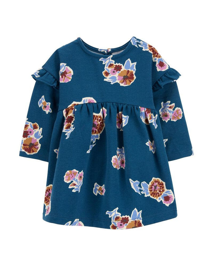 Carters vestido floral azul con calzón - Talla 18m