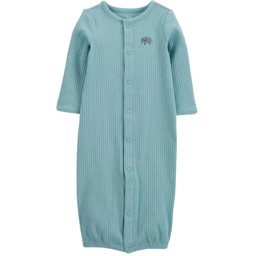 Carters pijama/saco celeste manga larga con gorro - Talla 6 meses