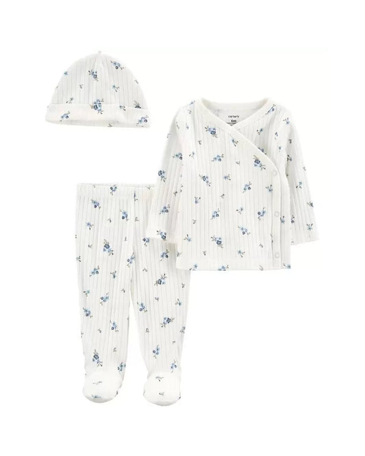 Carters conjunto 3 piezas flores - Talla 9m