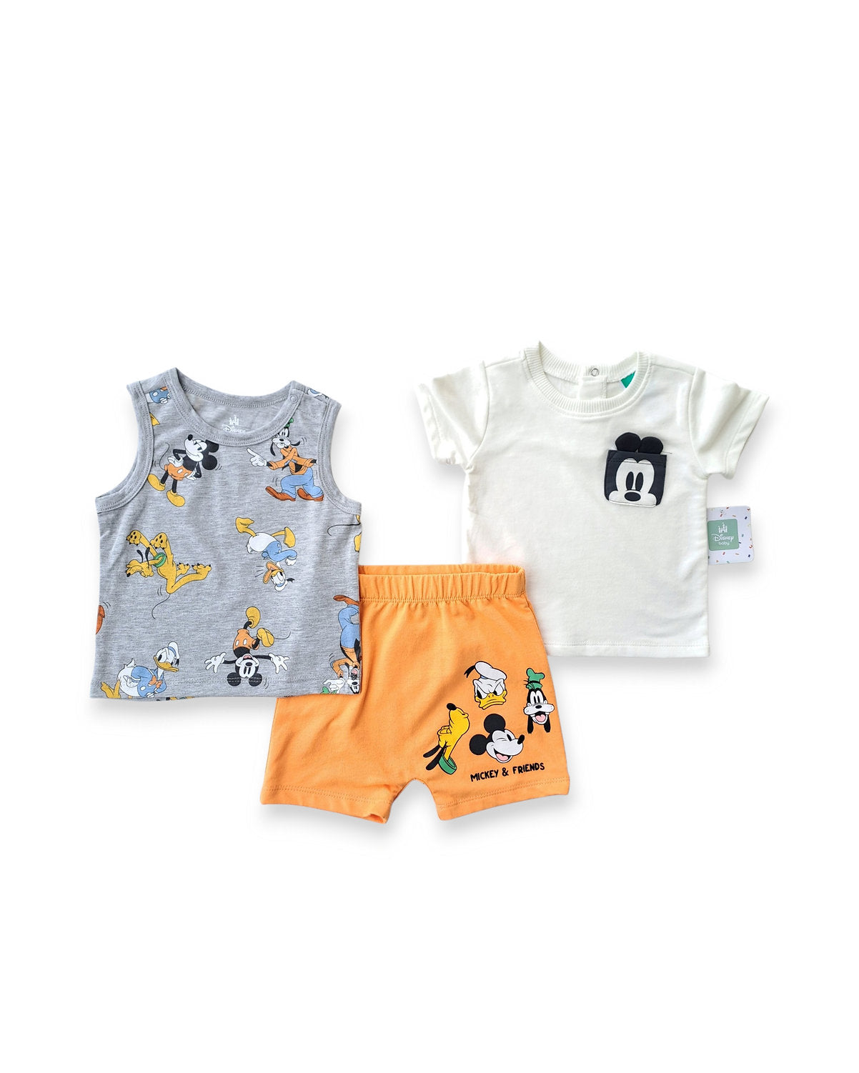 Disney Baby conjunto 3 piezas Mickey & amigos - Talla 12 meses