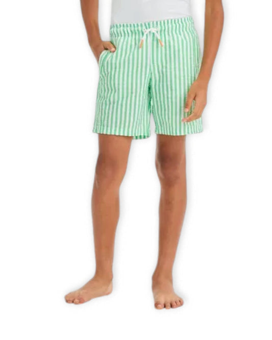 Cat & Jack short verde rayas blancas - Talla 6/7