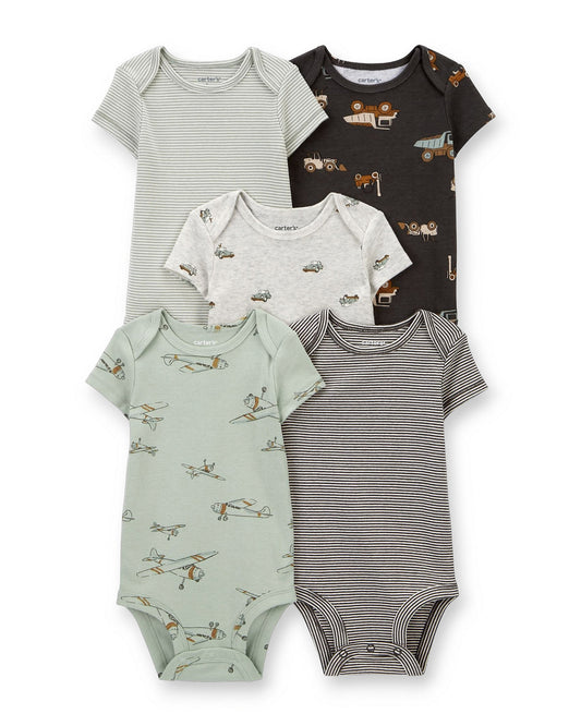 Carter's Set 5 mamelucos avión camión - Talla 12m