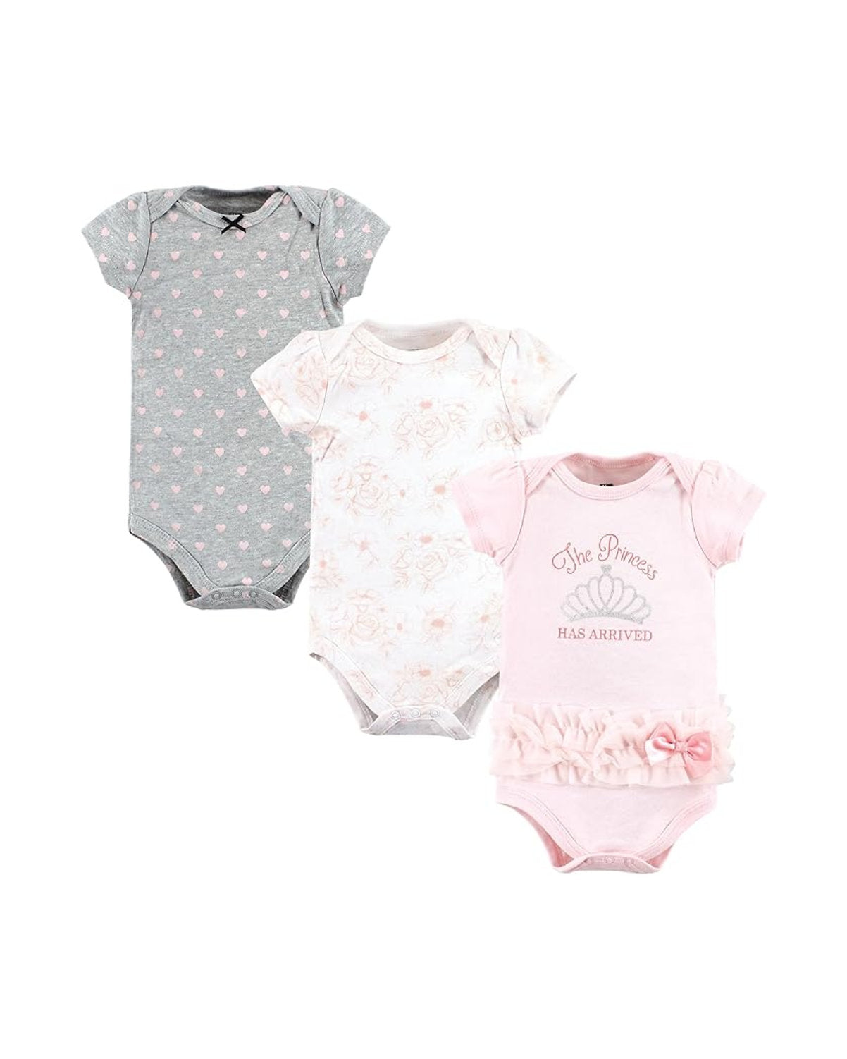 Hudson Baby set 3 mamelucos Princess- Talla 3a6 meses