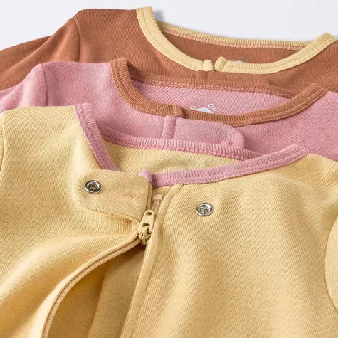 Cloud Island set 3 pijamas doble zipper pie cerrado - Talla 3a6 meses