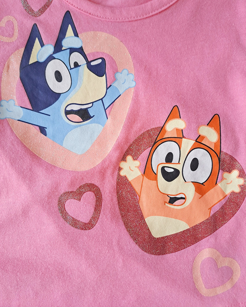 Bluey conjunto short y camiseta rosa - Talla 2T