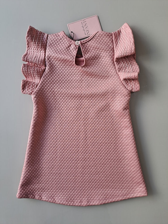 Infanti vestido rosa lazo - Talla 12