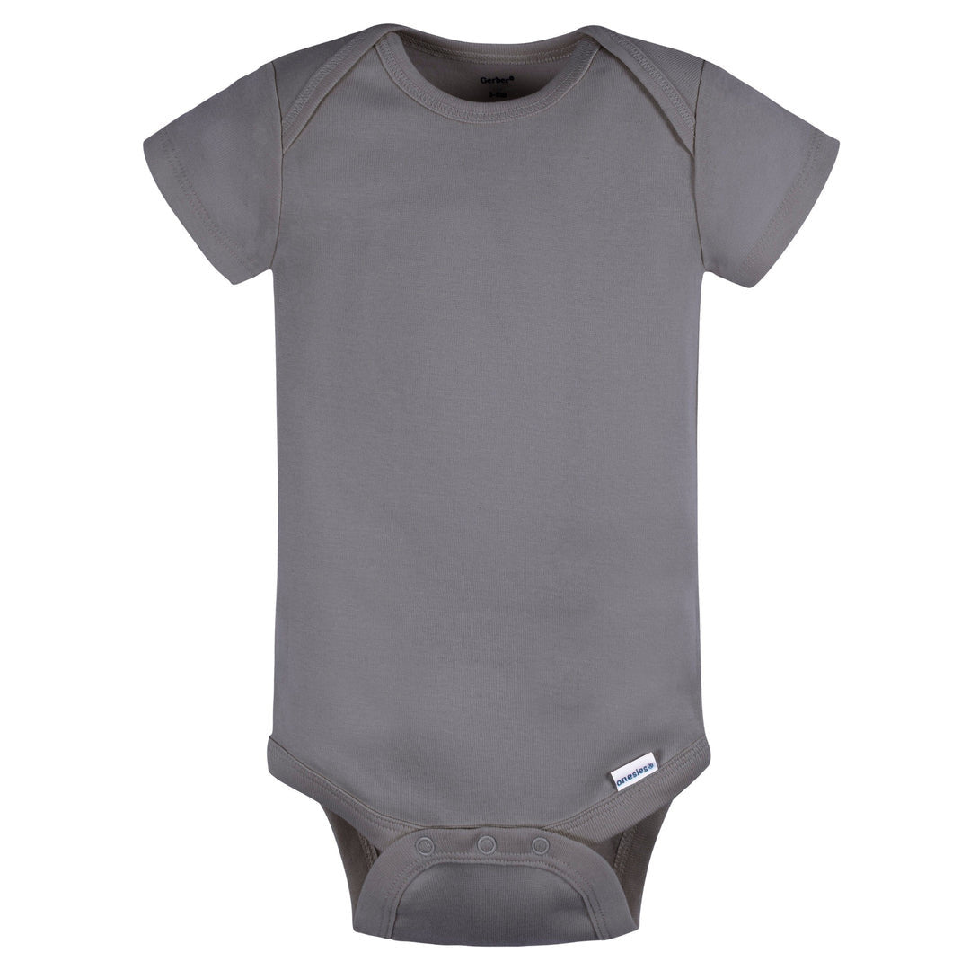 Gerber set 5 mamelucos manga corta gris - Talla 18 meses