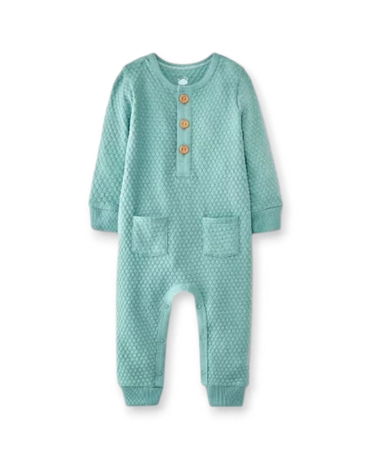 Cloud Island romper menta largo botones - Talla 3a6m 12m