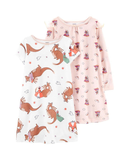 Carters set 2 pijama camison dragon - Talla 4/5