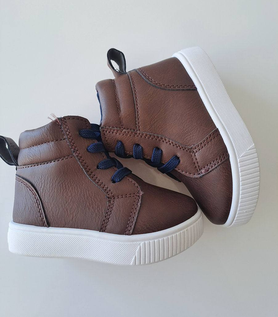 Stepping Stones calzado marron alto - Talla 4 (9a12 meses)