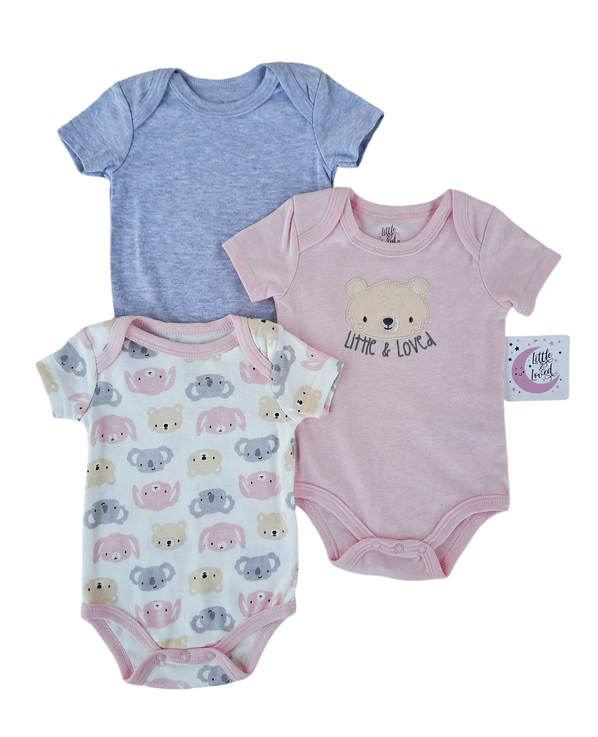 Little & Loved set 3 mamelucos oso - Talla 6a9 meses