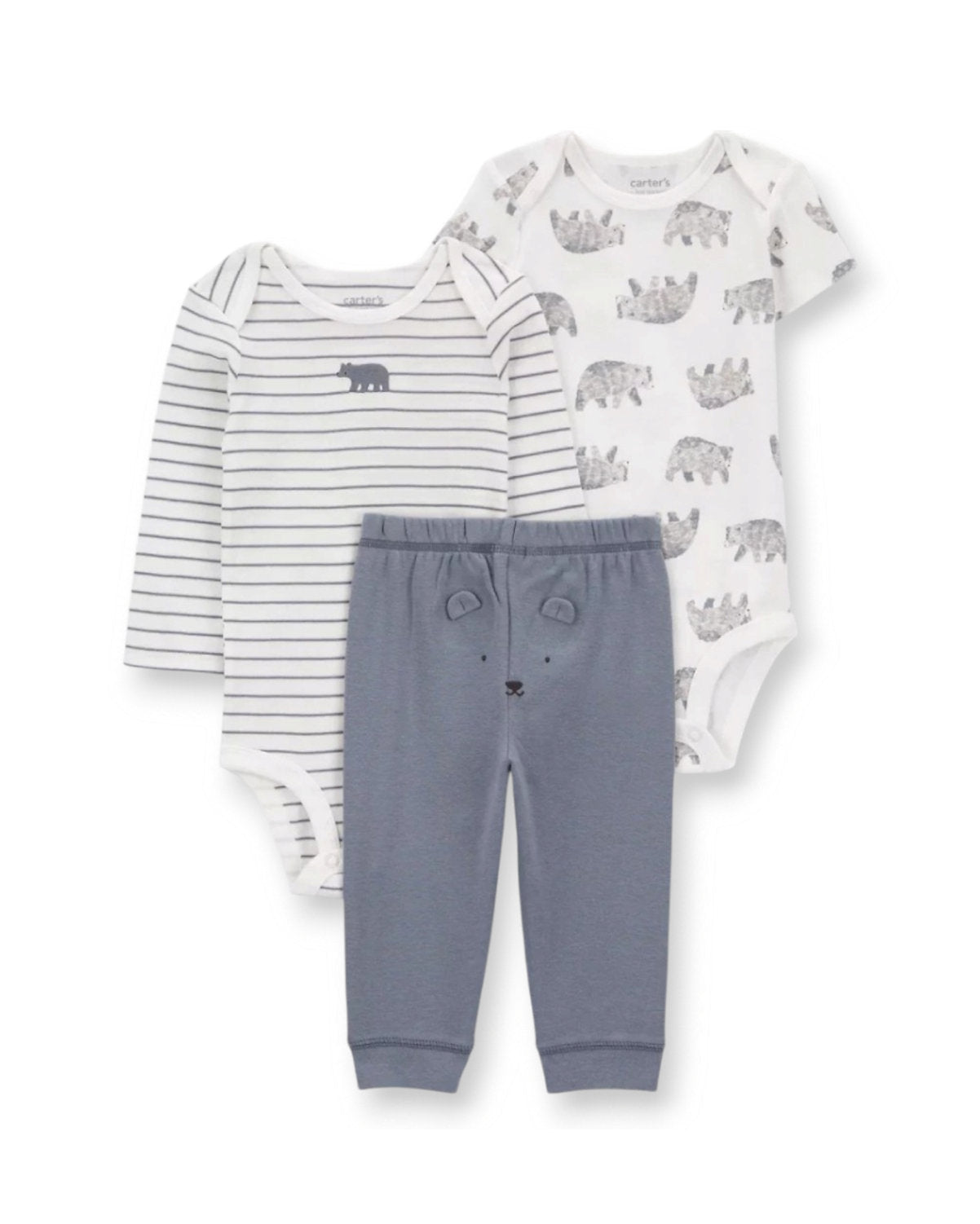Carter's Set 3 piezas gris oso - Talla 3 meses