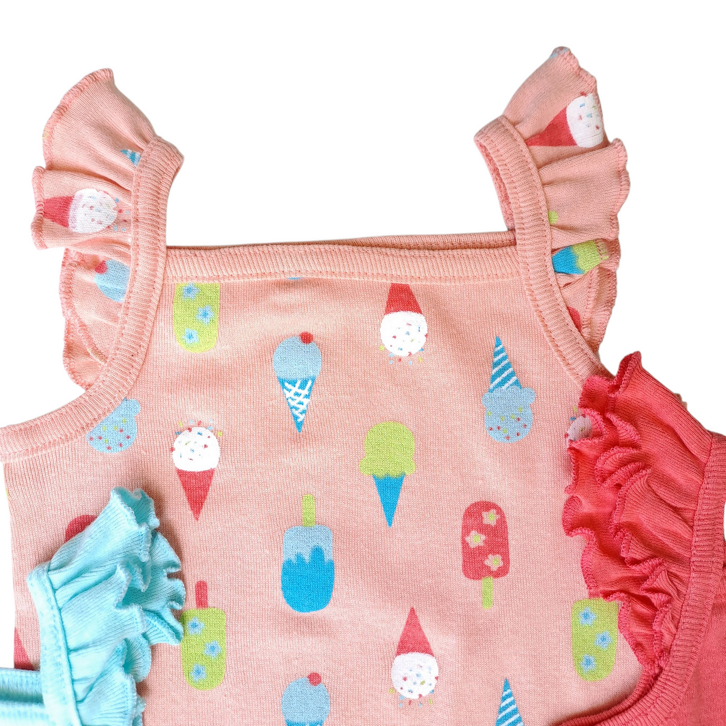 Koala Baby set 4 mamelucos sin manga multicolor - Talla 6a9 meses