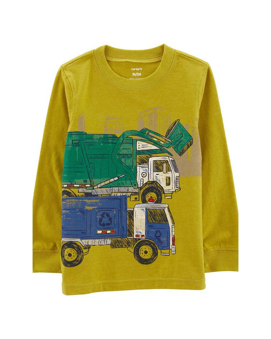 Carters sueter manga larga camion - Talla 12 meses