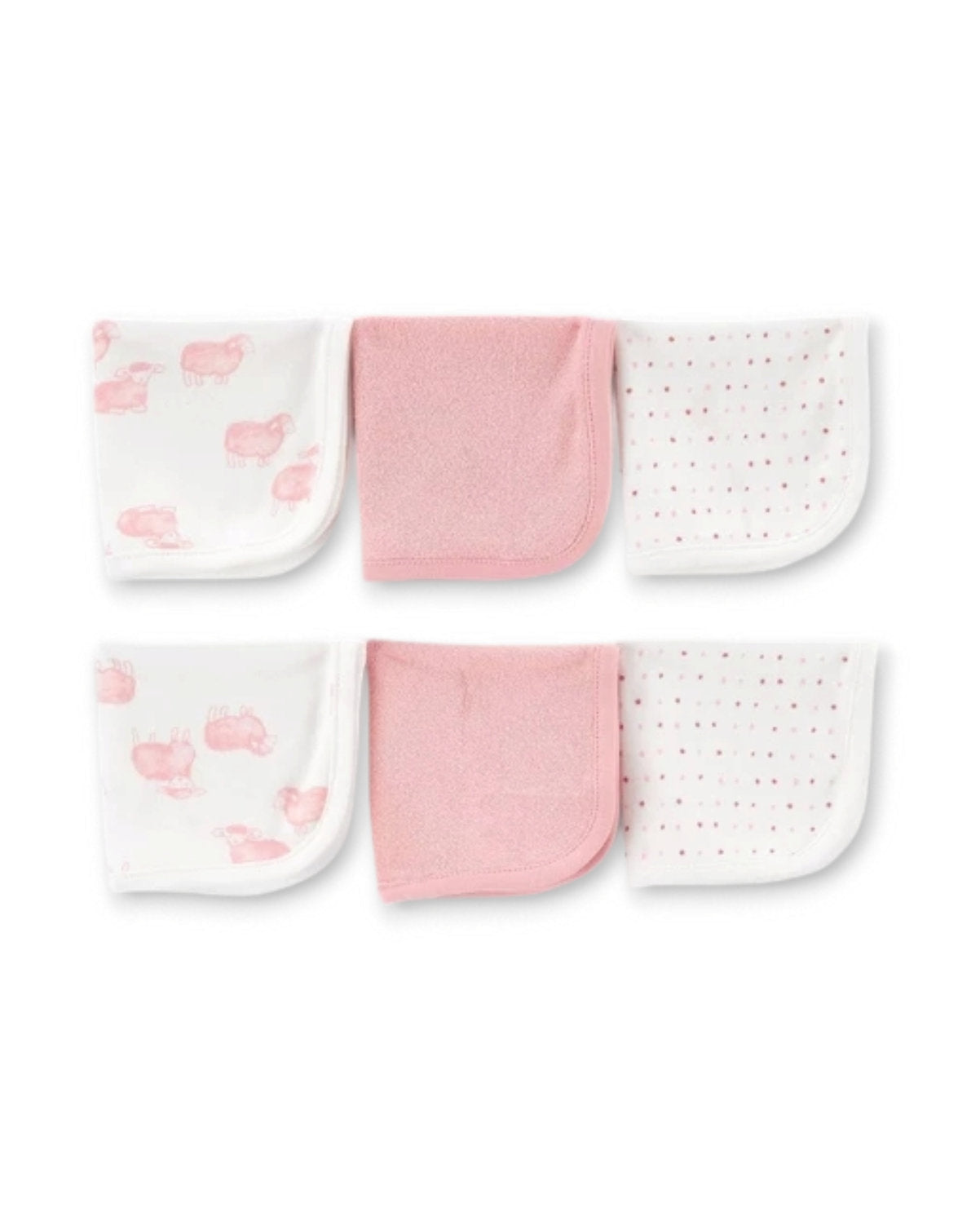 Carter's Set 6 pañitos de baño rosa