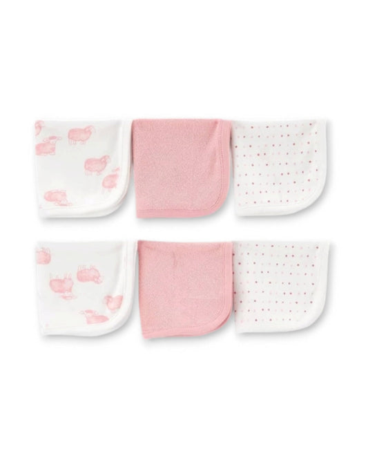 Carter's Set 6 pañitos de baño rosa