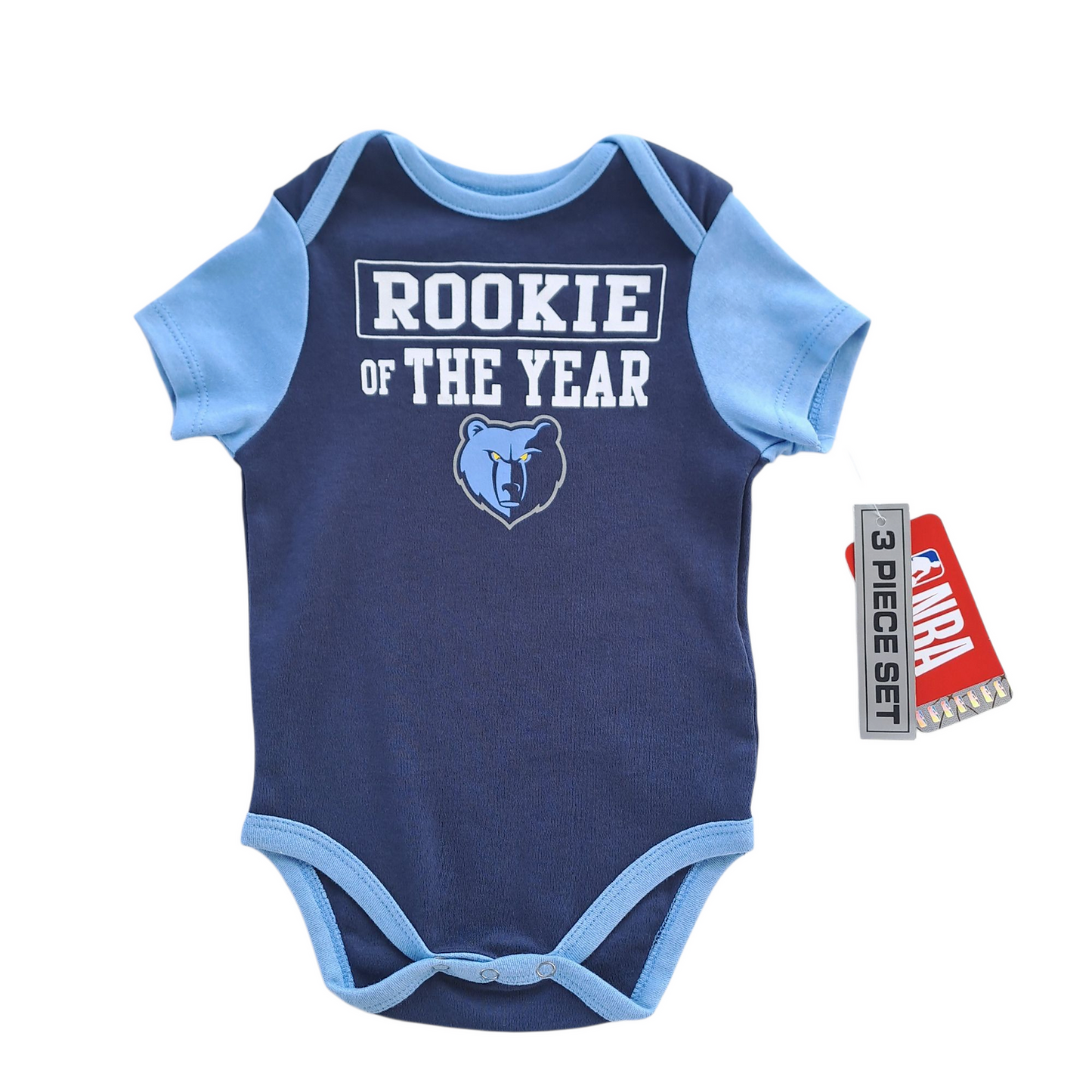 NBA set 3 mamelucos Grizzlies - Talla 6a9 meses