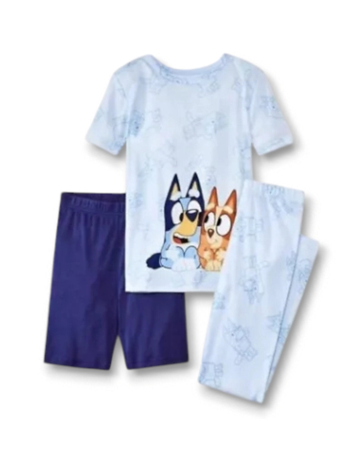 Bluey pijama 3 piezas manga corta - Talla 4T