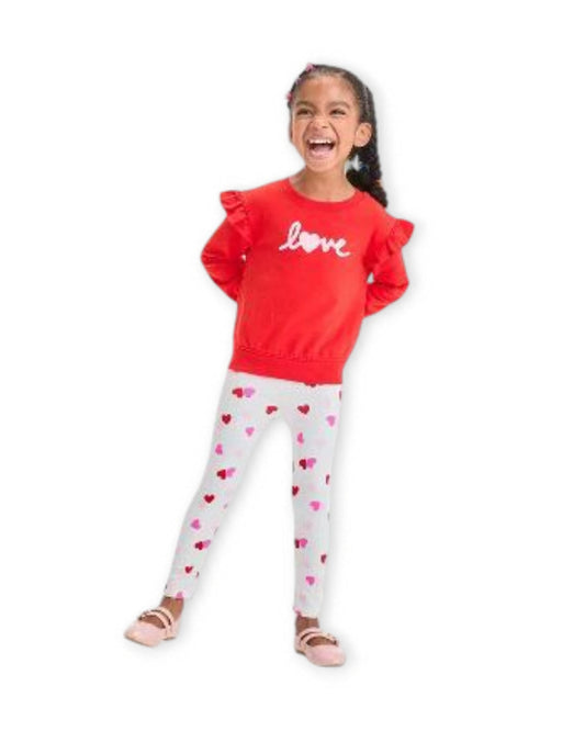 Cat & Jack conjunto legging y suéter love - Talla 2T 3T 4T 5T