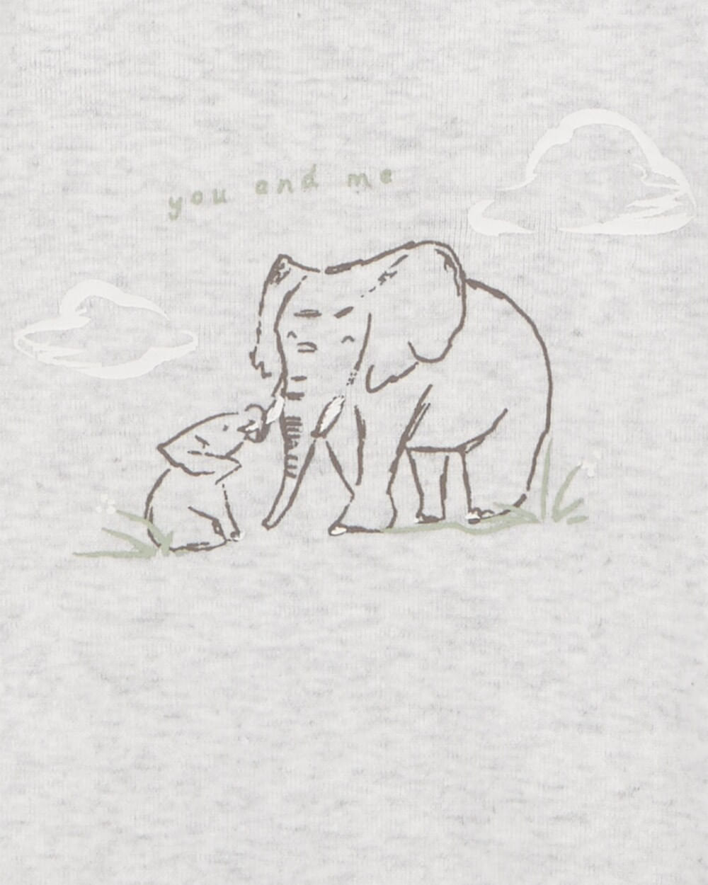 Carter's Set 5 mamelucos manga corta elefante unisex - Talla 12m 18m 24m