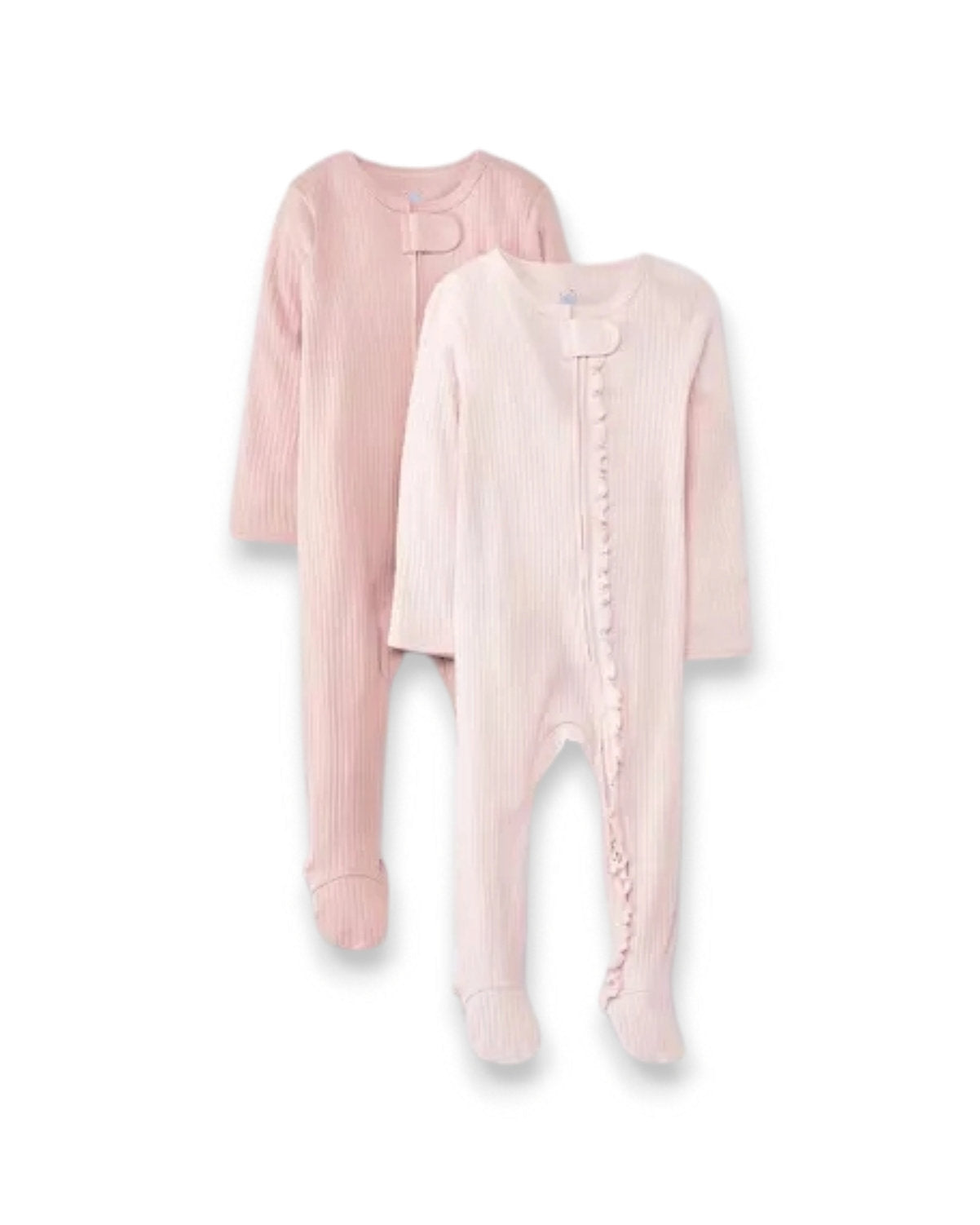 Cloud Island set 2 pijamas rosa pie cerrado doble zipper - Talla 3a6 meses