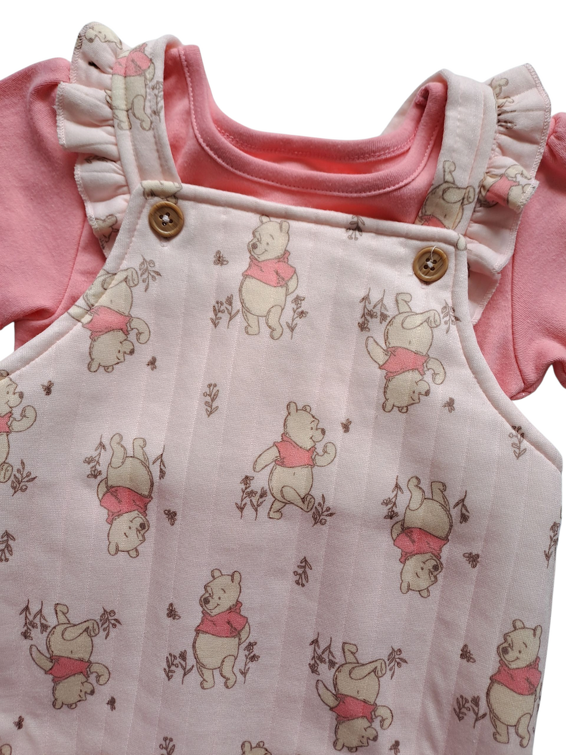Disney Baby overall y camiseta rosa Winnie Pooh - Talla 24 meses