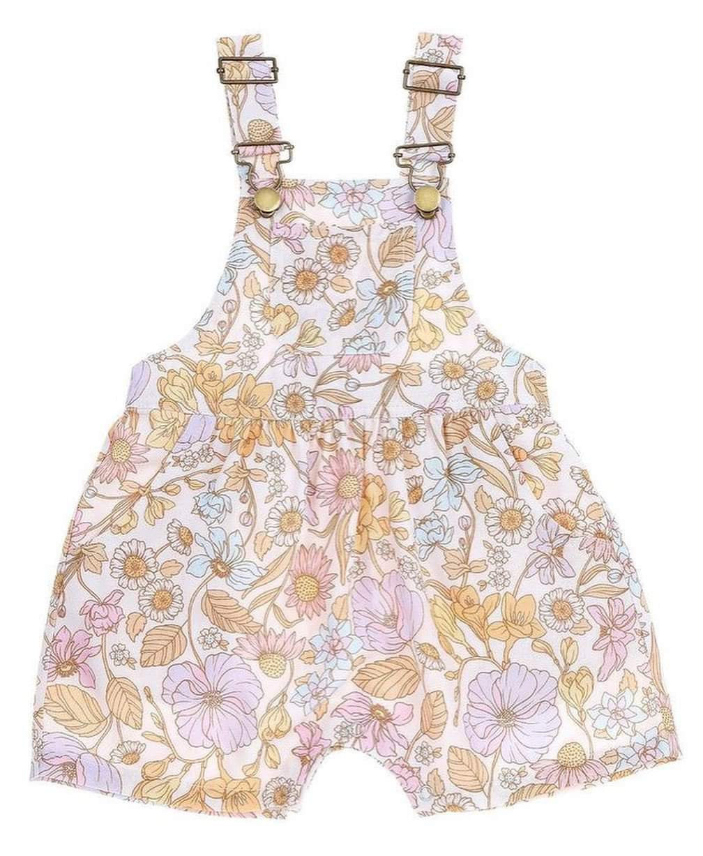 Bonnie & Harlo overall corto floreado - Talla 12a18 meses