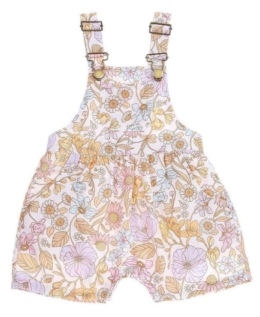 Bonnie & Harlo overall corto floreado - Talla 12a18 meses