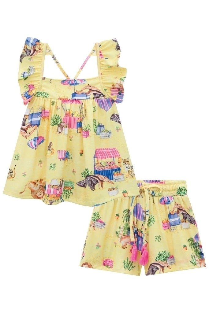Infanti conjunto amarillo animales - Talla 8